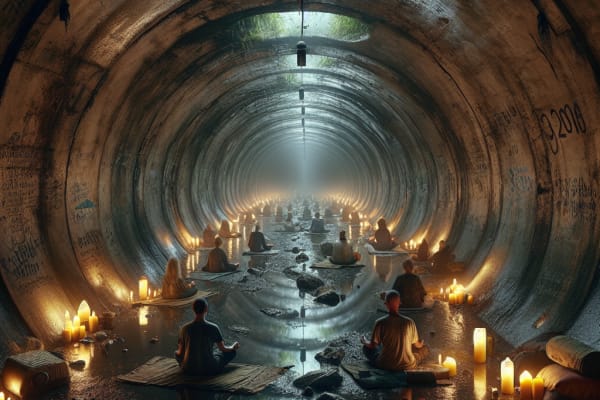 Un ancien tunnel militaire sous Sarajevo devenu lieu de méditation clandestin