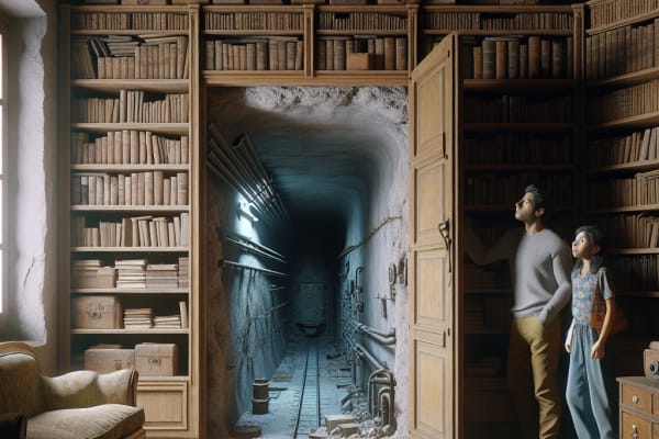 Ils retrouvent un bunker caché derrière une bibliothèque en Bosnie