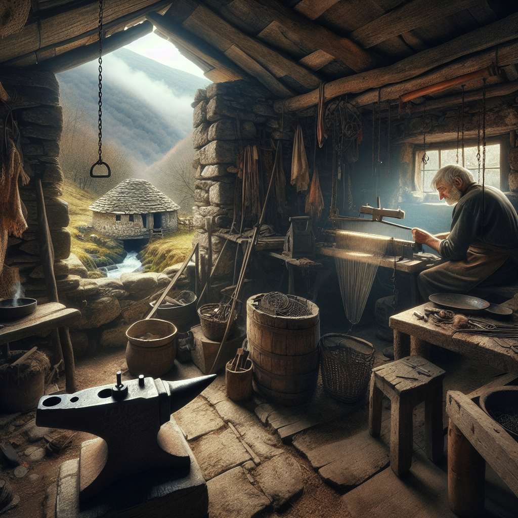 Les métiers disparus des campagnes balkaniques : forge, moulin, tissage