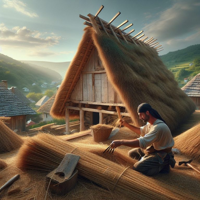 Les toits de chaume et leurs secrets de fabrication dans les Balkans Les toits de chaume et leurs secrets de fabrication dans les Balkans