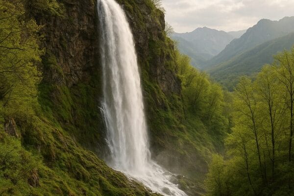 Cette cascade éphémère au Kosovo n’apparaît que deux fois par an