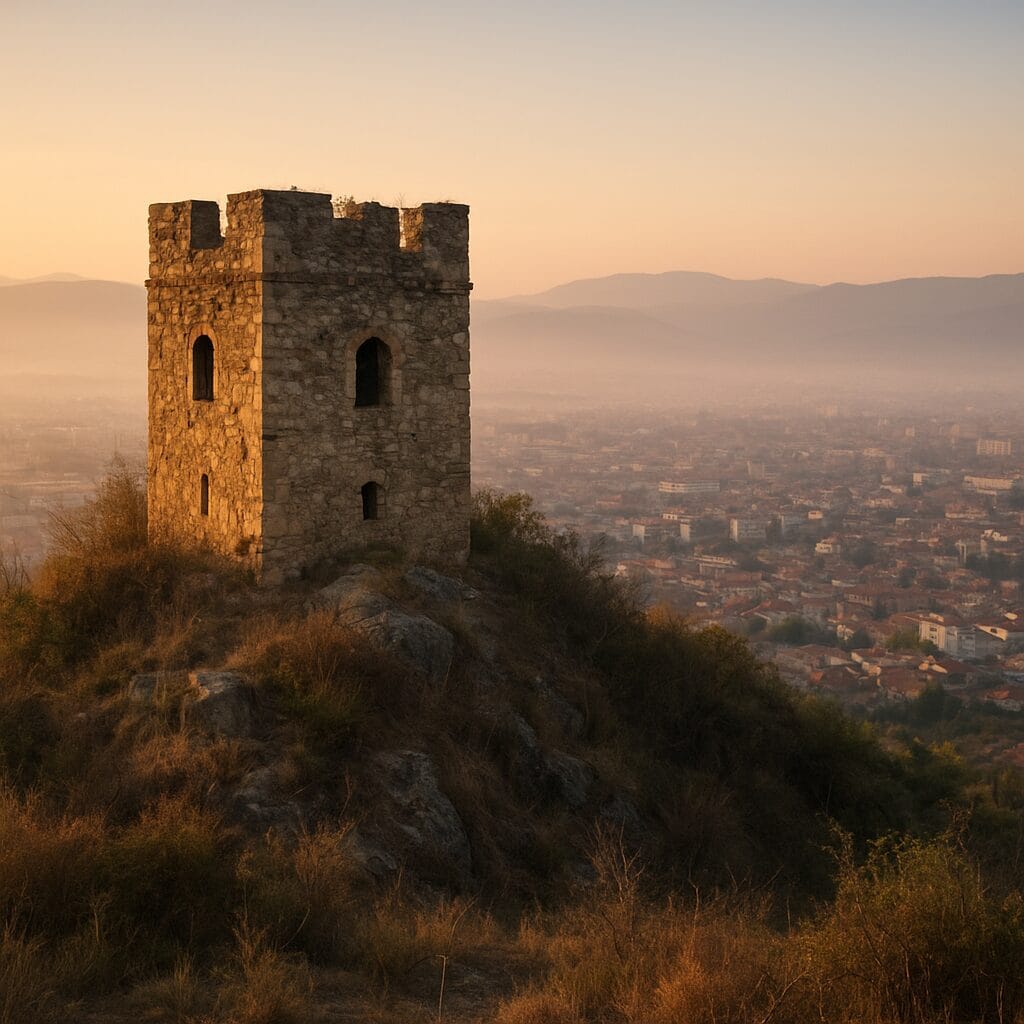 Cette tour isolée sur les hauteurs de Skopje intrigue encore les historiens Cette tour isolée sur les hauteurs de Skopje intrigue encore les historiens