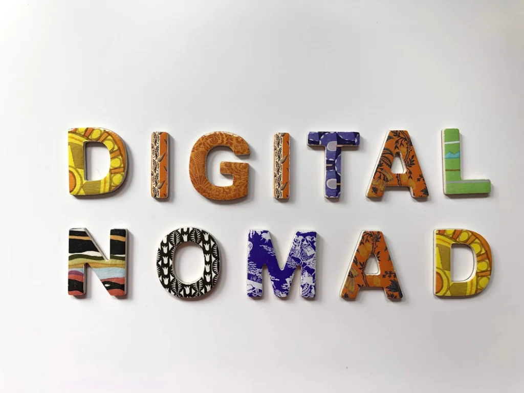 assorted-color digital nomad letter decor